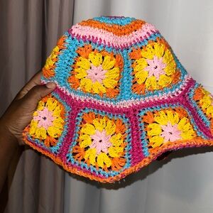 Colorful Crochet Bucket Hat